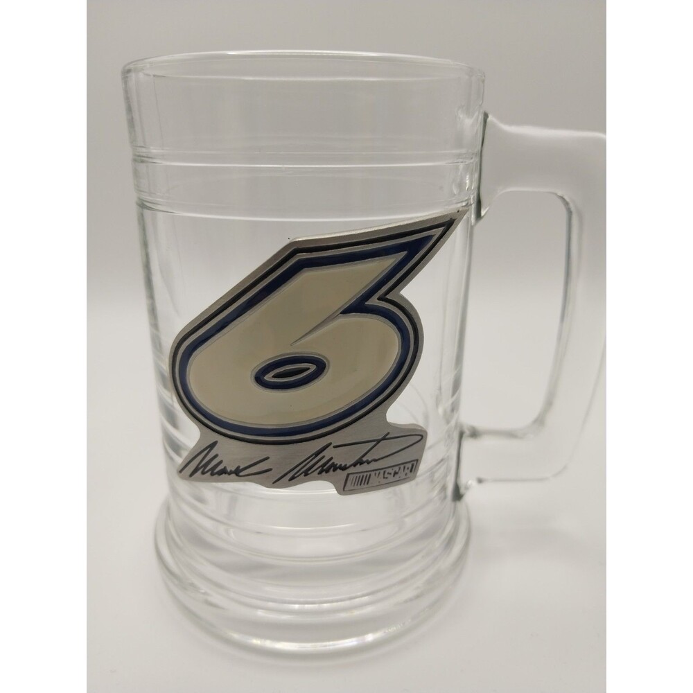 VINTAGE NASCAR #6 MARK MARTIN 15oz Colonial Tankard with PEWTER Emblem EC
